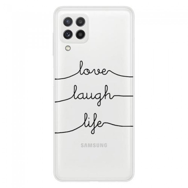 Θήκη TPU inos Samsung A225F Galaxy A22 4G Art Theme Love-Laugh-Life