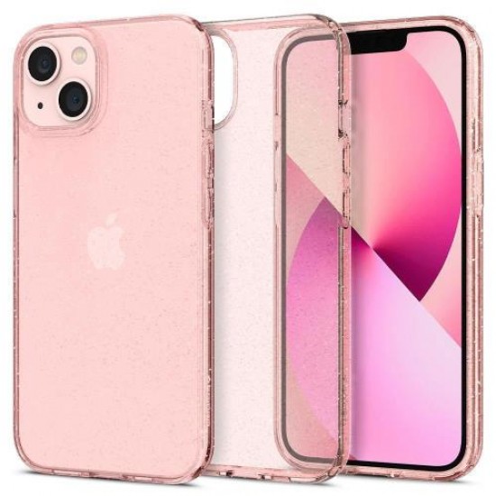 Θήκη TPU Spigen Liquid Crystal Apple iPhone 13 mini Glitter Ροζ