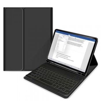 Θήκη Flip Smart inos Apple iPad 10.2 2019 / 2020 / 2021 με TPU & SC Pen + Πληκτρολόγιο Μαύρο