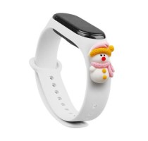 Λουράκι Xiaomi Mi Band 5/ Mi Band 6 Xmas Snowman Λευκό (Ασυσκεύαστο)