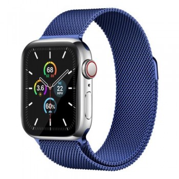 Λουράκι Σιλικόνης Ahastyle WG42 Magnetic Stainless Steel Apple Watch 2/ 3/ 4/ 5/ 6/ 7/ SE (42mm/ 44mm/ 45mm) Μπλε