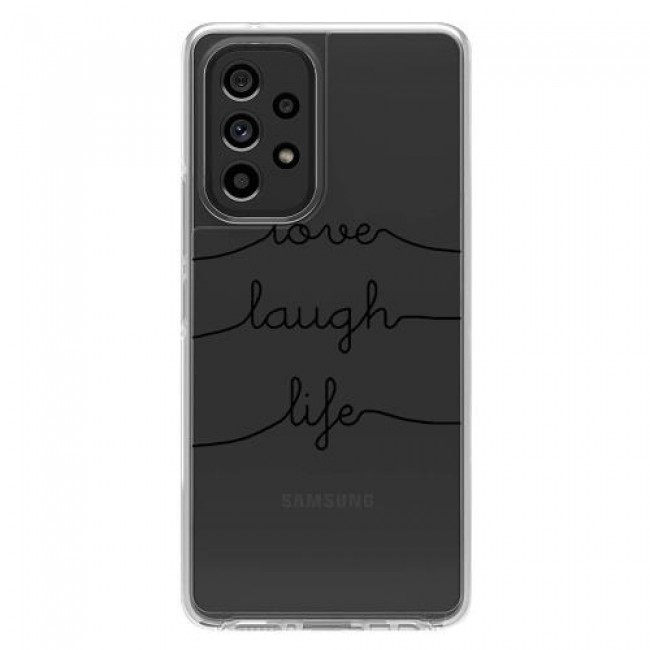 Θήκη TPU inos Samsung A536B Galaxy A53 5G Art Theme Love-Laugh-Life
