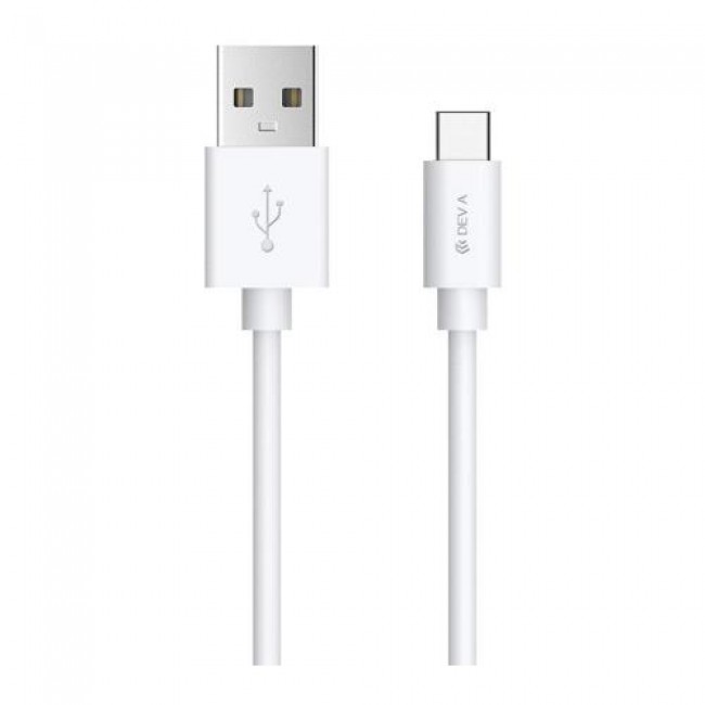 Καλώδιο Σύνδεσης USB 2.0 Devia EC082 USB A σε USB C 1m Smart Series Λευκό
