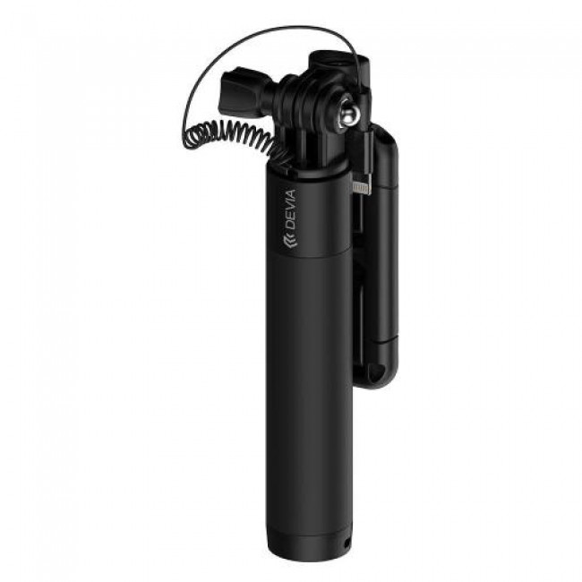 Ασύρματο Selfie Stick 3.5mm Devia EL052 Victor Series για Smartphones Πλάτους 55 έως 80mm Μαύρο