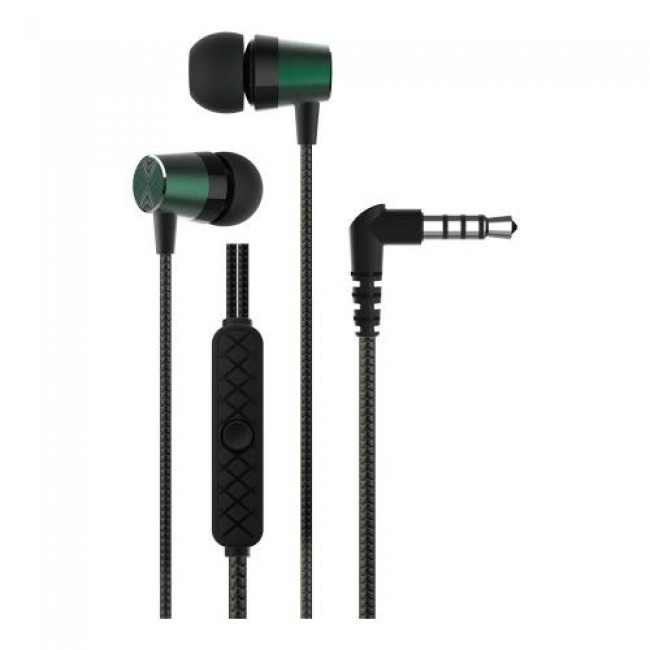 Hands Free Stereo Devia EM103 Metal 3.5mm Kinstone Series Πράσινο