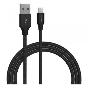 Καλώδιο Σύνδεσης USB 2.0 Devia EC412 Braided USB A σε Lightning 2m Gracious Series Μαύρο