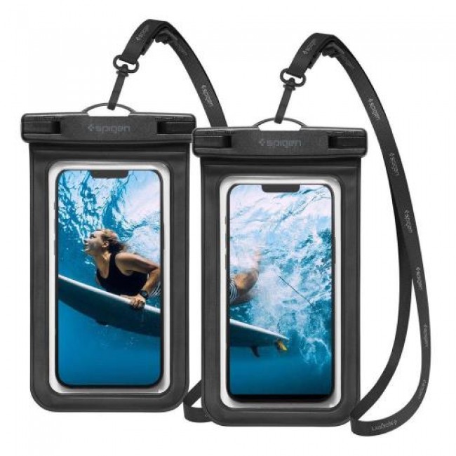 Universal Αδιάβροχη Θήκη Spigen A601 για Smartphones έως 6.9'' Μαύρο (2 τεμ.) Universal Αδιάβροχη Θήκη Spigen A601 για Smartphones έως 6.9'' Μαύρο (2 τεμ.)