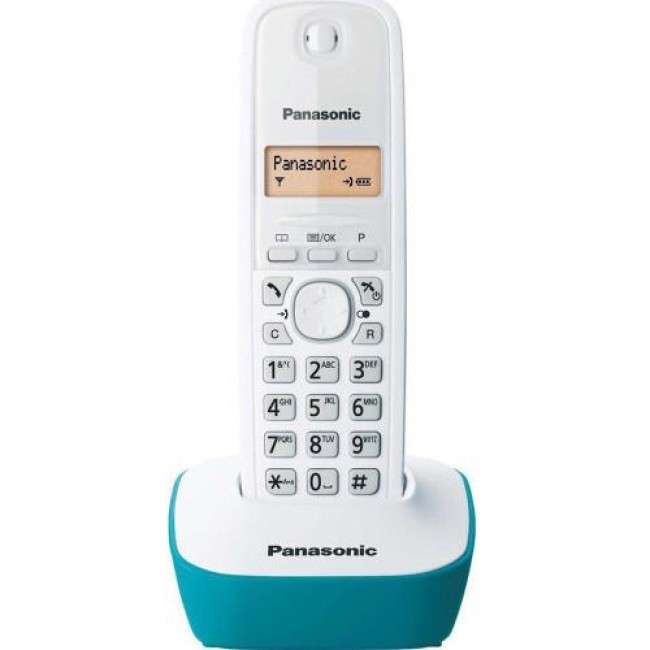 Ασύρματο Τηλέφωνο Panasonic KX-TG1611 Λευκό-Τιρκουάζ