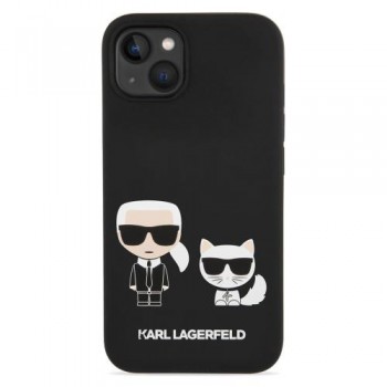 Θήκη Σιλικόνης Karl Lagerfeld MagSafe Apple iPhone 14 Plus Iconic Karl & Choupette Μαύρο