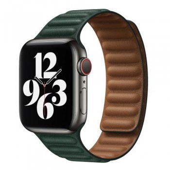 Λουράκι Devia Elegant Leather Apple Watch 4/ 5/ 6/ 7/ SE (38mm/ 40mm/ 41mm) Two-Tone Πράσινο