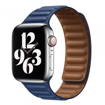 Λουράκι Devia Elegant Leather Apple Watch 4/ 5/ 6/ 7/ SE (38mm/ 40mm/ 41mm) Two-Tone Σκούρο Μπλε
