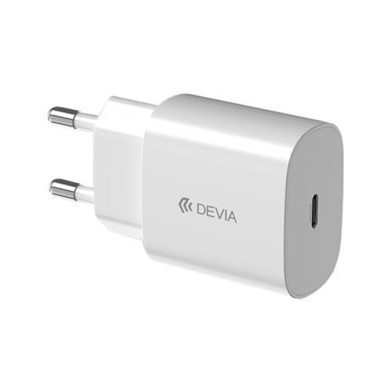 Φορτιστής Ταχείας Φόρτισης Ταξιδίου Devia EA315 με Έξοδο USB C PD 25W Smart Series Λευκό