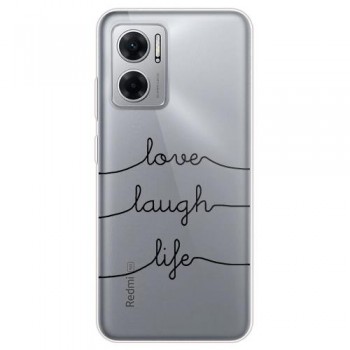 Θήκη TPU inos Xiaomi Redmi 10 5G Art Theme Love-Laugh-Life