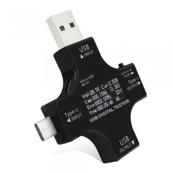 Διαγνωστικό USB J7-C 2in1 με Οθόνη Μέτρησης Τάσης - Κατανάλωσης - Φόρτισης (USB A, C, Micro)