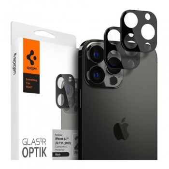 Tempered Glass Full Face Spigen Glas.tR Optik για Τζαμάκι Κάμερας Apple iPhone 13 Pro/ 13 Pro Max Γκρι (2 τεμ.)