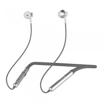 Στερεοφωνικό Ακουστικό Bluetooth Devia EM030 V2 Smart Neckband Ασημί-Γκρι
