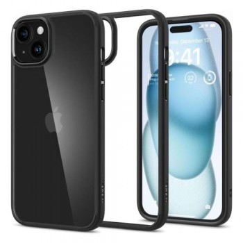 Θήκη TPU & PC Spigen Ultra Hybrid Apple iPhone 15 Διάφανο-Μαύρο