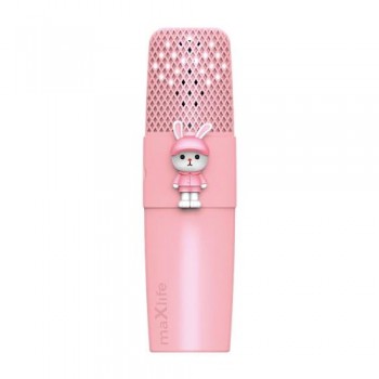 Ασύρματο Μικρόφωνο Bluetooth Maxlife MXBM-500 Animal με Ηχείο (Karaoke) Ροζ