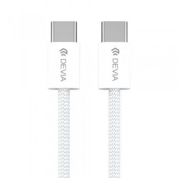 Καλώδιο Σύνδεσης USB 2.0 Devia EC325 Braided USB C σε USB C PD 60W 1m Smart Λευκό