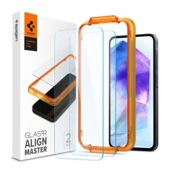 Tempered Glass Full Face Spigen Glas.tR Align Master Samsung A556B Galaxy A55 5G Διάφανο (2 τεμ.)