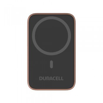 Φορτιστής Ανάγκης Duracell Magnetic MagSafe Micro 5 12W 5000mAh με Βραχίονα Στήριξης Μαύρο