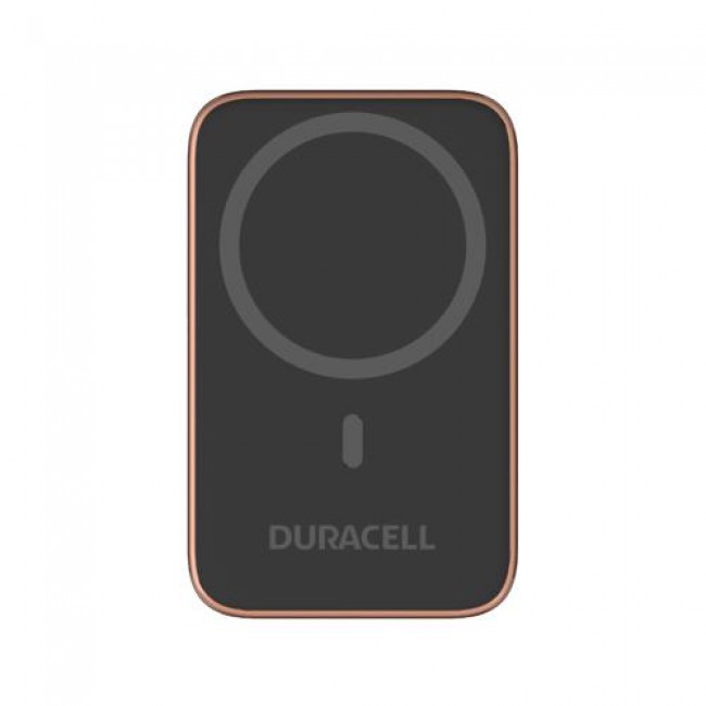 Φορτιστής Ανάγκης Duracell Magnetic MagSafe Micro 5 12W 5000mAh με Βραχίονα Στήριξης Μαύρο