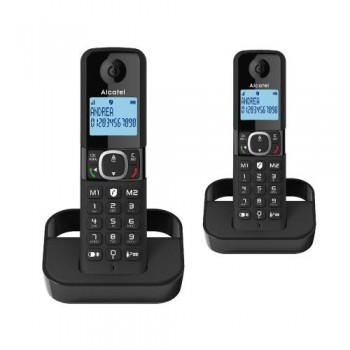Ασύρματο Τηλέφωνο Alcatel F860CE Duo με Δυνατότητα Αποκλεισμού Κλήσεων Μαύρο