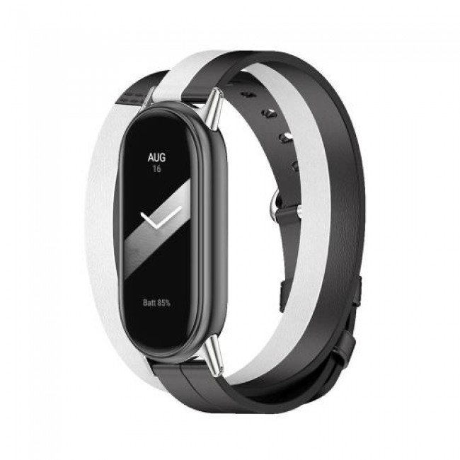 Λουράκι Xiaomi Smart Band 8 Διπλό Μαύρο-Λευκό