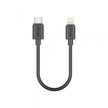 Καλώδιο Σύνδεσης USB 2.0 Budi USB C σε Lightning 35W 25cm Μαύρο