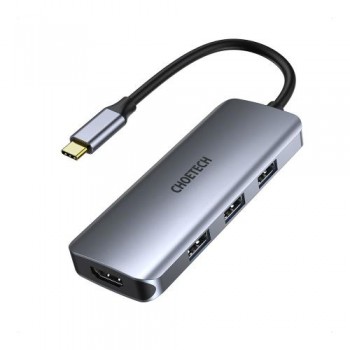 Hub USB C Choetech M19 7 σε 1 σε HDMI Multiport Γκρι