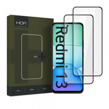 Tempered Glass Full Face Hofi Premium Pro+ Xiaomi Redmi 13 Μαύρο (2 τεμ.)