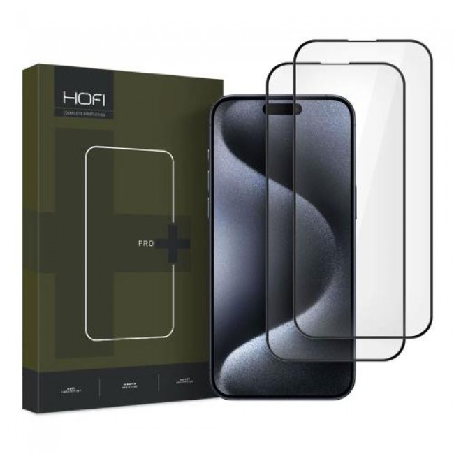 Tempered Glass Full Face Hofi Premium Pro+ Apple iPhone 16 Pro Μαύρο (2 τεμ.) Tempered Glass Full Face Hofi Premium Pro+ Apple iPhone 16 Pro Μαύρο (2 τεμ.)