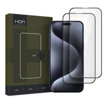 Tempered Glass Full Face Hofi Premium Pro+ Apple iPhone 16 Μαύρο (2 τεμ.)