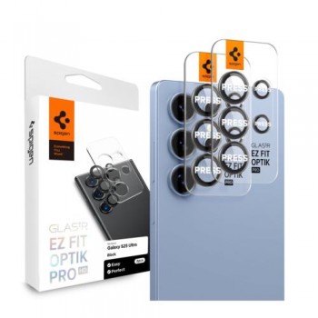 Προστατευτικό Κάλυμμα Κάμερας Spigen Optik.tR EZ-FIT για Τζαμάκι Κάμερας Samsung S938B Galaxy S25 Ultra 5G Μαύρο (2 τεμ.)