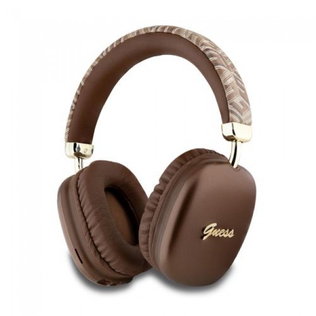 Ασύρματα Ακουστικά Κεφαλής Guess GCUBE Metallic Script Καφέ Ασύρματα Ακουστικά Κεφαλής Guess GCUBE Metallic Script Καφέ