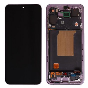Οθόνη με Touch Screen & Μπροστινή Πρόσοψη Samsung A556B Galaxy A55 5G Μωβ (Original)
