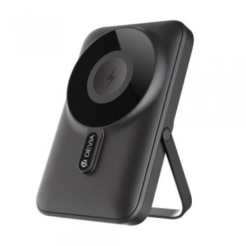 Ασύρματος Φορτιστής Ανάγκης Devia EP201 Magnetic PD 22.5W 10000mAh με Βραχίονα Στήριξης Extreme Speed Γκρι