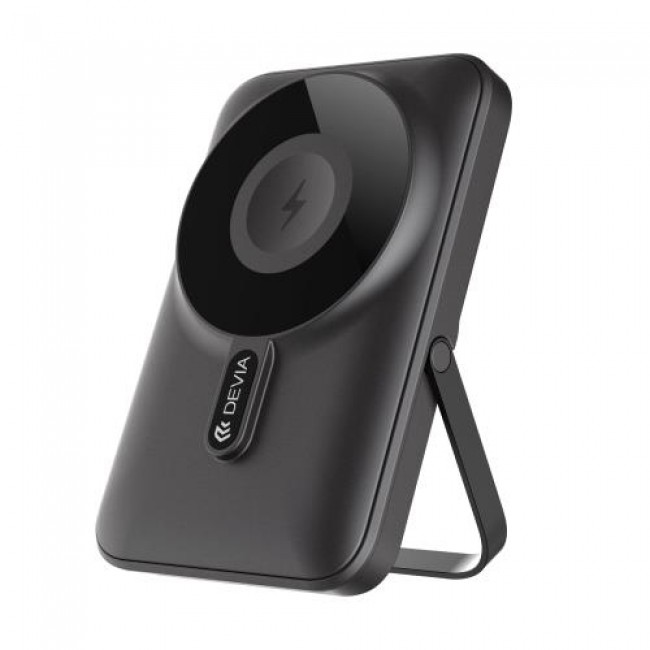 Ασύρματος Φορτιστής Ανάγκης Devia EP201 Magnetic PD 22.5W 10000mAh με Βραχίονα Στήριξης Extreme Speed Γκρι