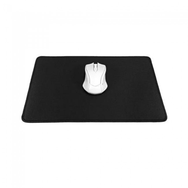 Mousepad 35x25cm με Μαύρες Ραφές Μαύρο (1 τεμ.)