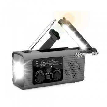 Φορητό Ηχείο Bluetooth Pristar YX318 με Φακό, Φορτιστή Ανάγκης 4000mAh & Ραδιόφωνο FM Γκρι