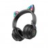 Ασύρματα Ακουστικά Κεφαλής Borofone BO18 Cat Ear Μαύρο