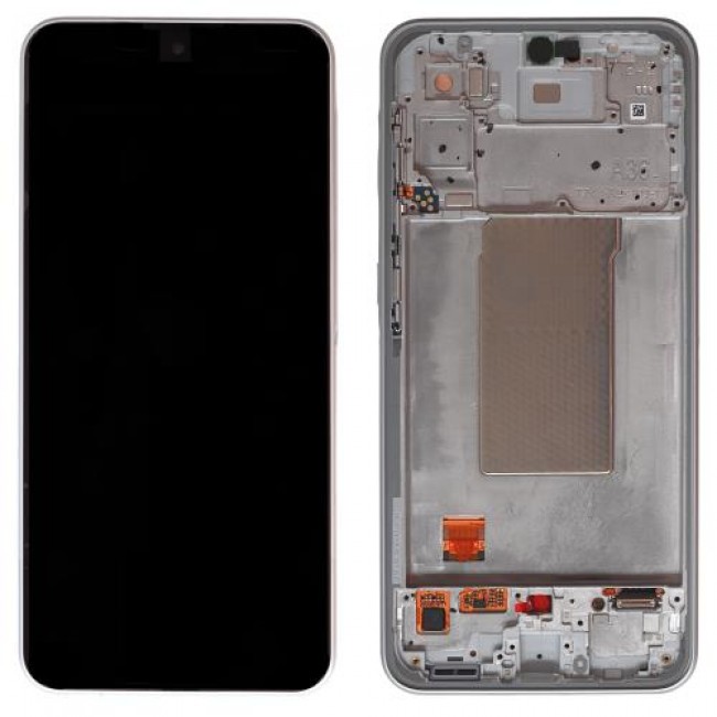 Οθόνη με Touch Screen & Μπροστινή Πρόσοψη Samsung A366 Galaxy A36 5G Λευκό (Original)