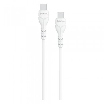 Καλώδιο Σύνδεσης USB 2.0 Devia EC151 USB C σε USB C 1m Kintone Eco-Friendly Λευκό