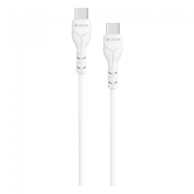 Καλώδιο Σύνδεσης USB 2.0 Devia EC151 USB C σε USB C 1m Kintone Eco-Friendly Λευκό