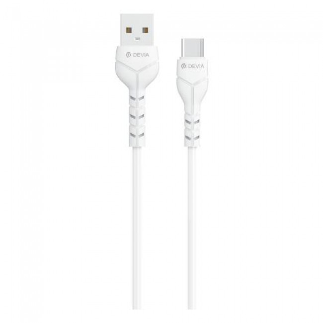 Καλώδιο Σύνδεσης USB 2.0 Devia EC305 USB A σε USB C 1m Kintone Eco-Friendly Λευκό