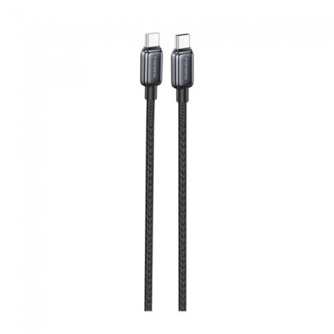 Καλώδιο Σύνδεσης USB 2.0 Foneng X119 Zinc Alloy Head Braided USB C σε USB C 100W 1m Μαύρο Καλώδιο Σύνδεσης USB 2.0 Foneng X119 Zinc Alloy Head Braided USB C σε USB C 100W 1m Μαύρο