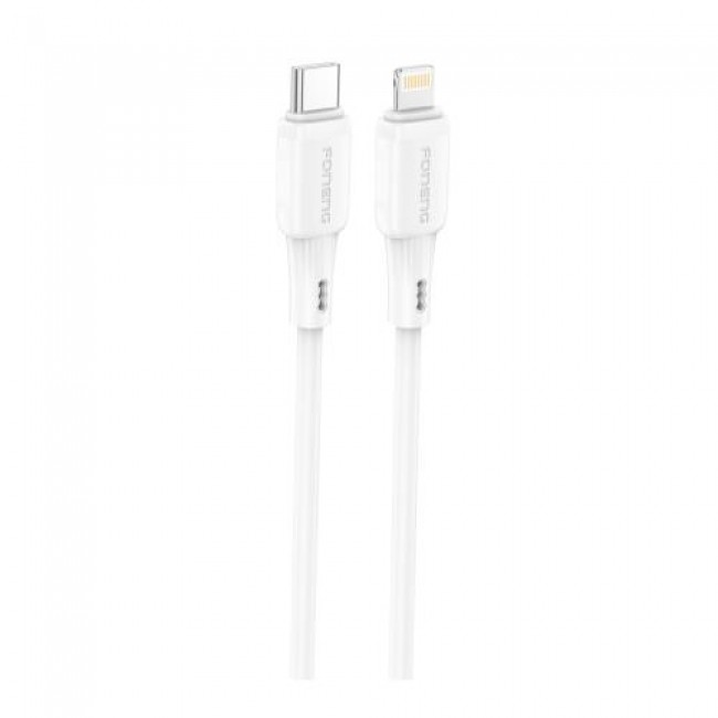 Καλώδιο Σύνδεσης USB 2.0 Foneng X120 Silicone USB C σε Lightning PD 27W 1m Λευκό Καλώδιο Σύνδεσης USB 2.0 Foneng X120 Silicone USB C σε Lightning PD 27W 1m Λευκό