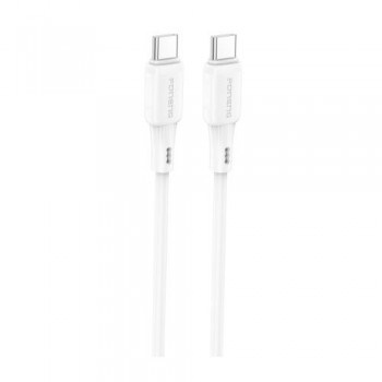 Καλώδιο Σύνδεσης USB 2.0 Foneng X120 Silicone USB C σε USB C 100W 1m Λευκό