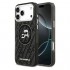 Θήκη Σιλικόνης Karl Lagerfeld Apple iPhone 17 Pro Max Magsafe Glitter Karl & Choupette Heads Μαύρο