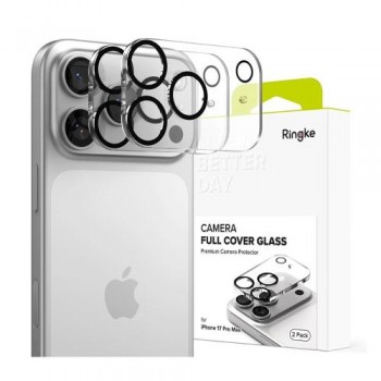 Tempered Glass Full Face Ringke για Τζαμάκι Κάμερας Apple iPhone 17 Pro Max Μαύρο (2 τεμ) Tempered Glass Full Face Ringke για Τζαμάκι Κάμερας Apple iPhone 17 Pro Max Μαύρο (2 τεμ)